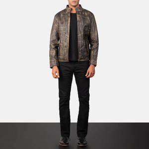 Veste universitaire en cuir véritable noir sur mesure de qualité supérieure, unisexe, streetwear d'hiver, patchs en chenille tendance - Product Image 1