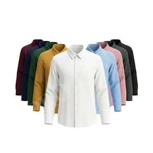 Camisa de Vestir Clásica para Hombre, Estilo Ejecutivo, Manga Larga, Cierre de Botones, Cuello Elegante, Tela Cómoda y Moderna - Product Image 1