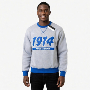 Sudadera con Capucha Estampada Phi Beta Sigma, Azul Rey, Felpa de Algodón Premium, Sudadera con Letras Termoimpresas de la Fraternidad Griega - Product Image 6