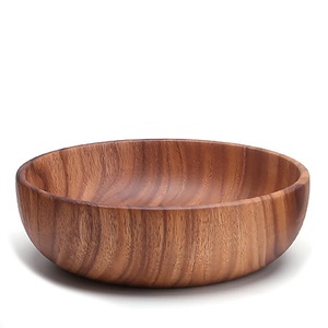 Tazón para Ensaladas y Frutas Hecho a Mano con Madera de Acacia Natural, Ecológico, Apto para Lavavajillas, Estilo de Lujo, Calidad para Uso Doméstico y en Restaurantes - Product Image 1