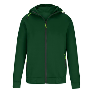 Men's Hooded Zip-Up Sweatshirt Solid Color Regular Fit Casual Style Breathable French Terry Fabric Autumn Wear - Product Image 5