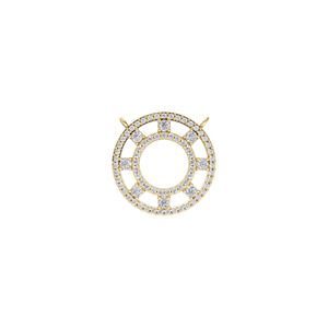 จี้รูปวงกลม Aarinya Radiant Orbit Medallion แบบสองวงแหวน ประดับเพชรแล็บโกรว์ 9K ทองคำ พร้อมใบรับรอง IGI เหมาะสำหรับเป็นของขวัญ - Product Image 1