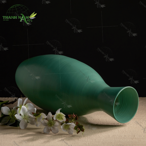 Venta directa de fábrica, jarrón de decoración turquesa de bambú hecho a mano para Arreglo de sala de estar, decoración de Mesa para el hogar - Product Image 2