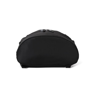 Unisex <b>Black</b> Drawstring <b>Backpack</b> With Mesh Side Pockets And Zippered Bottom Compartment For Outdoor Sports Casual Use - Product Image 2