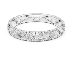 Anillo Unisex de Plata de Ley 925 con Diamantes Cultivados en Laboratorio de Corte Redondo, Banda Completa de Eternidad de 2.20ctw, Certificado IGI, Joyería Fina, Regalo - Product Image 3