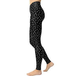 Leggings de yoga con sublimación de logotipo personalizado, cintura multicolor, leggings de gimnasio estampados para mujer, leggings de entrenamiento para mujer - Product Image 3