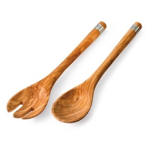 Acacia Wood Salad Server <b>Kitchen</b> <b>Tools</b> High Quality Salad Spoon & Fork Set Cuisine Utensil <b>Gadget</b> Cooking Mixing Stirring Spoon - Product Image 5