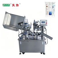 Machine automatique de remplissage et de scellage de tubes de gel dentaire en plastique souple, haute précision ±0,5-1%, 50-80 tubes/min