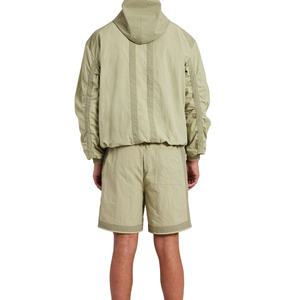 Ensemble de vêtements d'extérieur décontractés pour hommes à capuche, couleur unie, séchage rapide, short et veste en polyester, vêtements d'été - Product Image 4