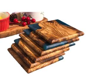 Nuevo diseño: Juego de posavasos de madera y resina, posavasos de epoxi, tapetes y almohadillas para mesa de comedor, a precio de fábrica al por mayor. - Product Image 3