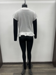 Chemisier d'été décontracté en coton blanc tissé à manches courtes, brodé, avec bas évasé et boutons sur le devant, taille naturelle, XS-5XL - Product Image 3