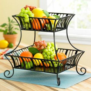 Corbeille à fruits en métal poli avec des bords lisses pour une manipulation sûre et une présentation élégante en cuisine - Product Image 1