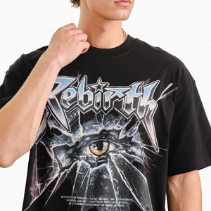 เสื้อยืดคอตตอนทรงหลวมพิมพ์ลาย DTF Printing Rebirth Phase ลายกราฟิกคลาสสิกสำหรับผู้ชาย สไตล์สตรีทแฟชั่นทรงบ็อกซี่ โอเวอร์ไซส์ - Product Image 5