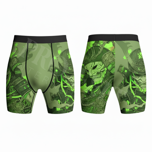 Shorts de compression respirants à séchage rapide pour arts martiaux, en polyester et élasthanne 300 GSM, avec taille haute élastique - Product Image 4