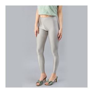 Womens Shimmer Ankle-Length High Waist Stretchable 100% Cotton Eco-Friendly Casual Fashion <b>Leggings</b> - Product Image 3