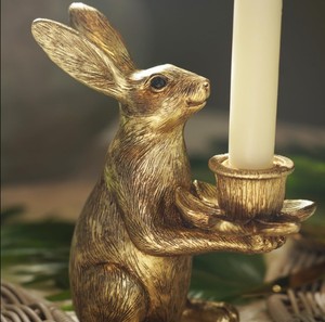 Candelabro de Lujo con Forma de Conejo – Portavelas de Metal para Velas Cónicas, Decoración de Pascua, Regalos y Centro de Mesa - Product Image 2
