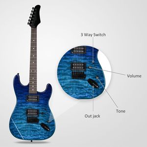 Basso Elettrico di Alta Qualità 39 Pollici con Corpo in Frassino, Pickup in Acciaio, Fondo e Fasce in Mogano e Finitura Blu - Product Image 4