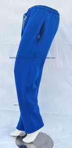 Pantalon de détente bleu roi pour femme, coupe droite, 100 % coton, couleur personnalisée OEM, taille élastique, pantalon cargo respirant pour l'été - Product Image 3