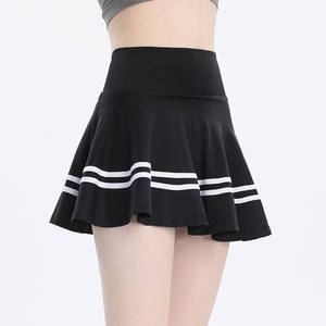 Shorts de sport décontractés en coton pour femmes, légers, respirants, avec poches, pour le golf, le tennis, le badminton et les activités de plein air, jupe plissée unie - Product Image 3