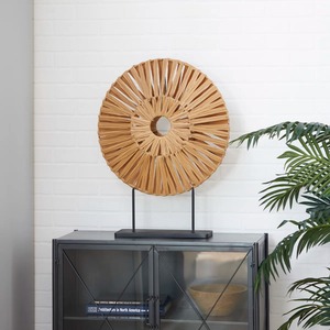 Objeto decorativo de ratán hecho a mano, pieza decorativa tejida para la sala de estar, centro de mesa y mesa auxiliar. - Product Image 3