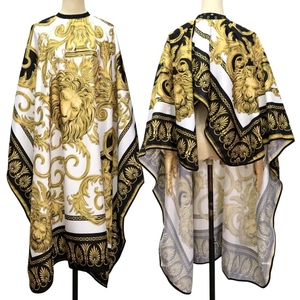 Cape de Coiffure Imperméable OEM pour Hommes et Femmes, Robe de Salon Noire en Polyester avec Boutons-Pression, Capuchon de Coupe de Cheveux pour Stylistes - Product Image 6