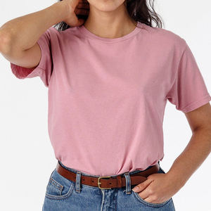Camisetas Cortas de Algodón 100% para Mujer, Estilo Veraniego, Lavado Ácido, Venta al Por Mayor - Product Image 5