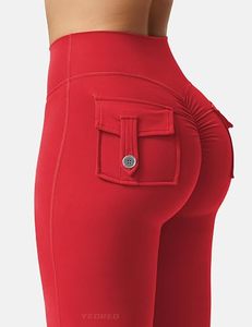 Women's <b>Flared</b> Fitness <b>Leggings</b> High Waist Bootcut <b>Yoga</b> Pants with Back Pocket Solid Seamless - Product Image 6