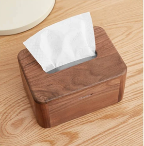 Boîte à mouchoirs en bois d'acacia, nouvelle arrivée, élégante, faite à la main, pour les hôtels et restaurants de luxe, accessoire d'organisation de table - Product Image 1