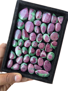 Piedras de Rubí Zoisita de Primera Calidad, Pulimentadas Naturalmente, para la Fabricación de Joyas, Proveedor de Piezas Surtidas Premium, Cabujón - Product Image 2