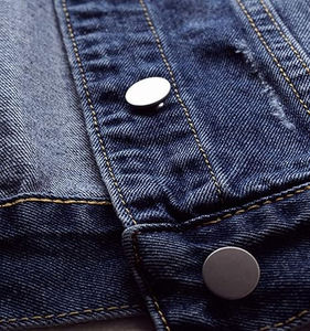 Oem Women's Denim Jean Jacket Men Casual Outwear Fall Jacket Denim Button up Coat Oversize Denim Jacket for Men - Product Image 5