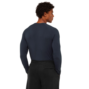 <b>Mens</b> Muscle Fit Long Sleeve T <b>Shirt</b> <b>Blue</b> Gym Workout Bodybuilding Fitness Training Athletic Top - Product Image 2