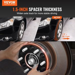 Distanziali Ruota Forgiati a 6 Fori 1.5'' 6x5.3'' Mozzo Centrato M14 X1.5 Perni 87.1mm Foro Adattatori Ruota a 6 Fori per Ford F - Vestibilità Perfetta! - Product Image 2