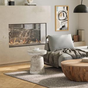 Robbie Accent <b>Table</b> Wide Solid Mango Wood End <b>Table</b> in Distressed White Wash Boho Contemporary <b>Rustic</b> <b>Side</b> <b>Table</b> for Living Room - Product Image 3