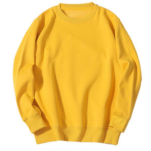 เสื้อสเวตเชิ้ตคอกลมสีแดงสดแบบเรียบง่าย ทรงหลวมตรง แขนยาว พร้อมแถบยางยืดที่ข้อมือและชายเสื้อ เสื้อผ้าลำลอง - Product Image 3