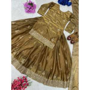 Conjunto de Lehenga con Top de Fiesta para Mujer de Diseñador con Hermoso Dupatta - Product Image 3