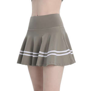 Shorts de sport décontractés en coton pour femmes, légers, respirants, avec poches, pour le golf, le tennis, le badminton et les activités de plein air, jupe plissée unie - Product Image 5