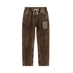 Premium Quality <b>Pants</b> Men's Casual Loose Fit Cotton <b>Black</b> Yellow Lightning Bolt Graphic Print Trousers Streetwear Style - Product Image 5