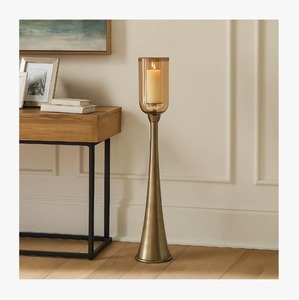 Luxury Tall Metal and Glass Candle Holder <b>Floor</b> Stand for Pillar Candles Home Decoration at Best Price - Product Image 4
