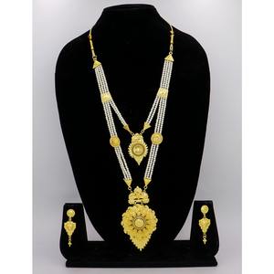 Joyería Antigua India chapada en oro de moda latón puro indio nupcial boda desgaste joyería conjunto de collar de alta calidad - Product Image 4