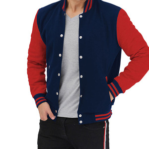 High Quality Men's Stand Collar Varsity Wool <b>Jacket</b> <b>Leather</b> Sleeves Custom Label Factory-Made ODM Services <b>Winter</b> Front Logo - Product Image 2