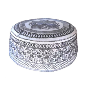 Gorro de Oración Musulmán Étnico Bordado para Hombre, Algodón Satinado Elástico y Transpirable, Venta al Por Mayor - Product Image 3