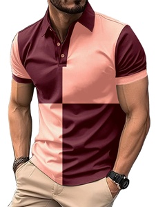 2025 de talla grande para hombres para Polos nueva moda Casual sólido transpirable verano manga corta creativo 3D Color a juego - Product Image 5