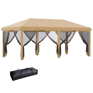 Tenda Pop-up Beige 10 X 20 con Rete per Feste - Product Image 3