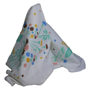 Essuie-tout de cuisine en toile de coton écologique, fait main, recyclé, motif floral uni blanc, impression de logo personnalisée, design sur mesure - Product Image 2