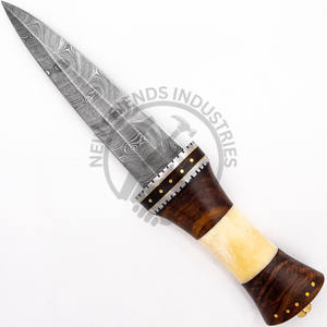 Brand New Edition Handmade Damascus Steel Double-Edged Spear Point Fixed Blade <b>Knife</b> Wood Handle Outdoor Camping Hunting <b>Knife</b> - Product Image 5