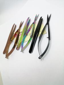 Eyebrow Tweezers Scissors Set Sustainable Professional Slanted Pointed Tweezer Stainless Steel Eyelash brow Trimming Scissors - Product Image 2
