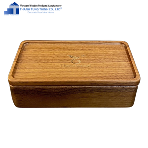 THANH TUNG THINH Wooden Jewelry <b>Box</b> Rectangular Minimalist <b>Storage</b> Holder With Ring Slots And Necklace Compartment Dust Proof - Product Image 6