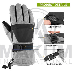 Guantes de Esquí Impermeables de Alto Rendimiento para Invierno, Guantes Térmicos Aislantes con Agarre Antideslizante para Snowboard y Esquí - Product Image 2