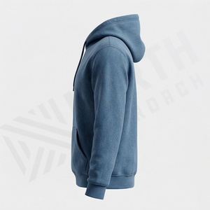 Custom Logo High Quality Oversized <b>Cropped</b> Pullover Hoodie Unisex Cotton <b>Men</b> Winter Fleece Hoodie 430GSM Streetwear Custom Color - Product Image 3