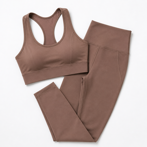 Women V Waist Yoga Set High Waist Leggings Sports Bra Fitness Gym Workout Activewear Set - Product Image 2